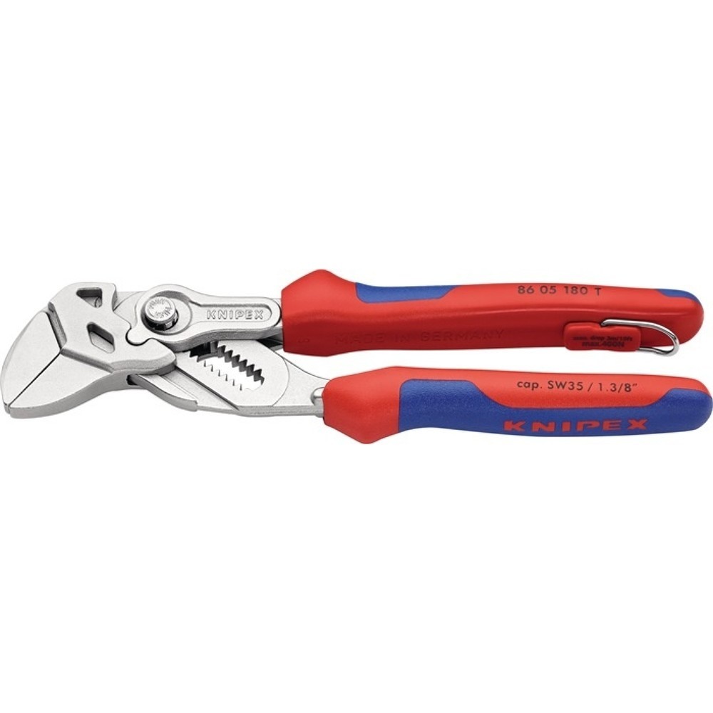 Produktabbildung Nr. 1: Pince-clé longueur 180 mm envergure 40 mm chromé gaines multicomposant avec œill