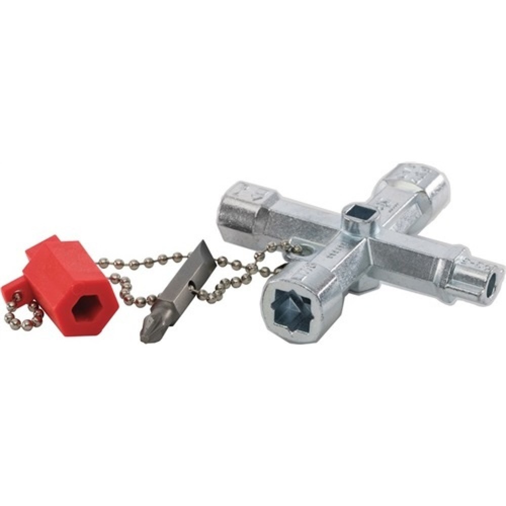 Illustration du produit: Clé d'armoire de commande Doublehead Key 10 fonctions fonctions avec adaptateur
