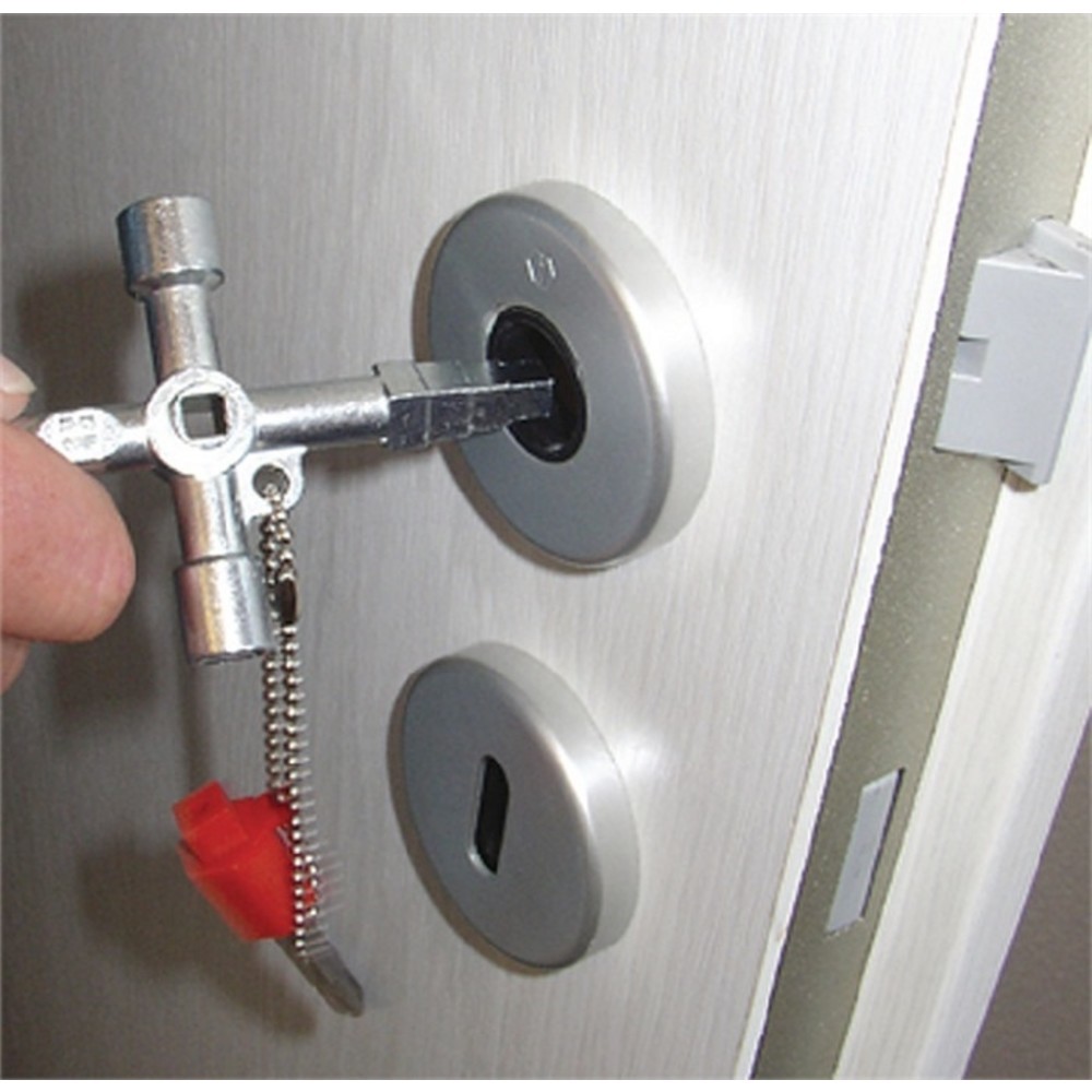 Produktabbildung Nr. 3: Clé d'armoire de commande 820 M03 6 fonctions avec adaptateur d’embout