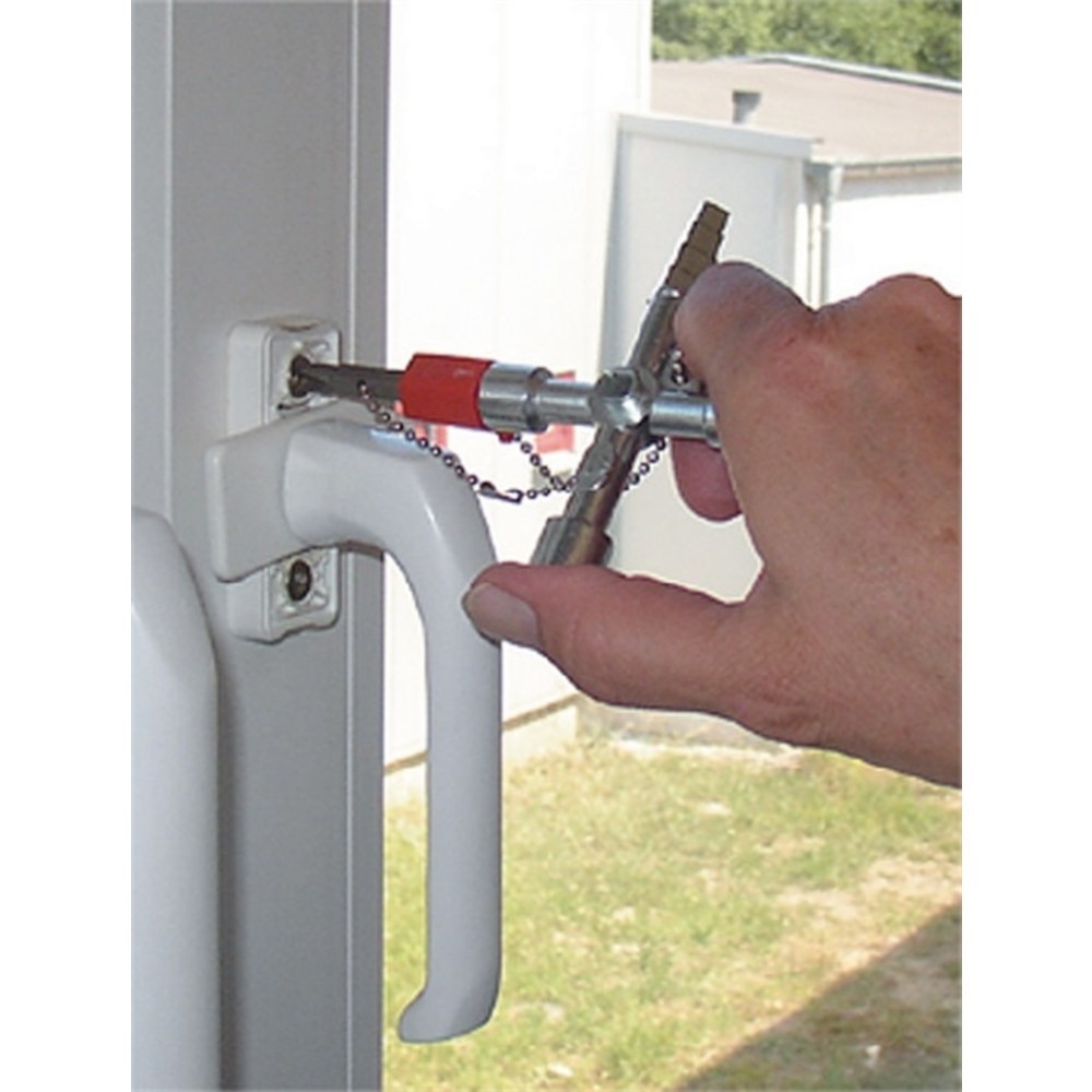 Produktabbildung Nr. 4: Clé d'armoire de commande 820 M03 6 fonctions avec adaptateur d’embout