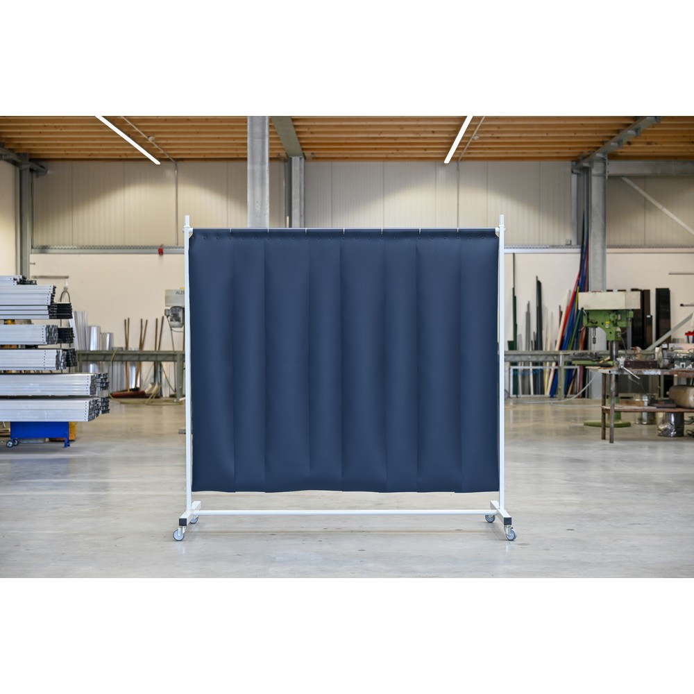 Produktabbildung Nr. 1: Écran de soudage mobile avec pans orientables, selon ISO EN 25980 (EN 1598), en 1 partie, lamelles de 2 mm, vert foncé / mat