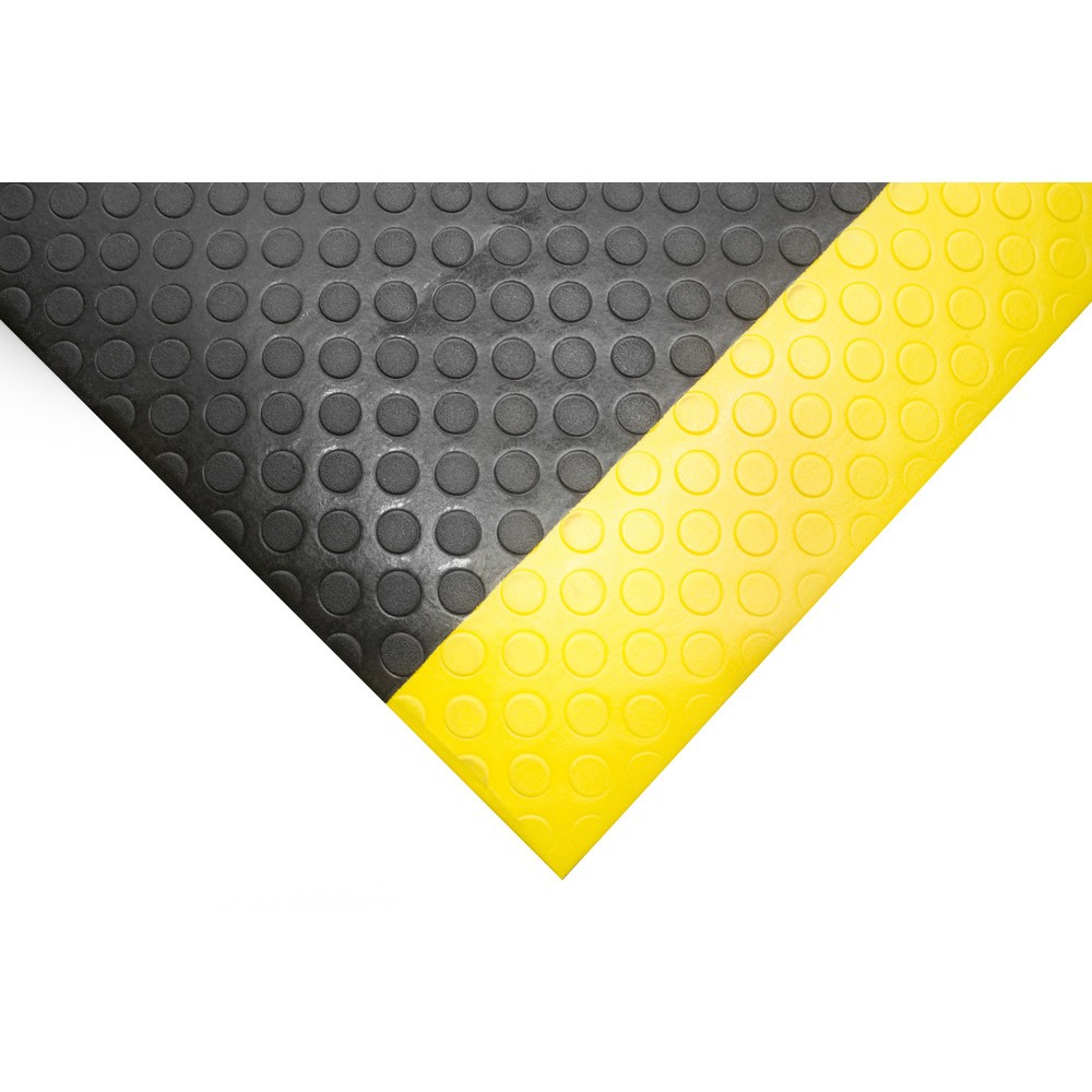 Produktabbildung Nr. 3: Tapis anti-fatigue COBA Orthomat® Dot, monocouche, noir/jaune, l × L 900 x mètre linéaire