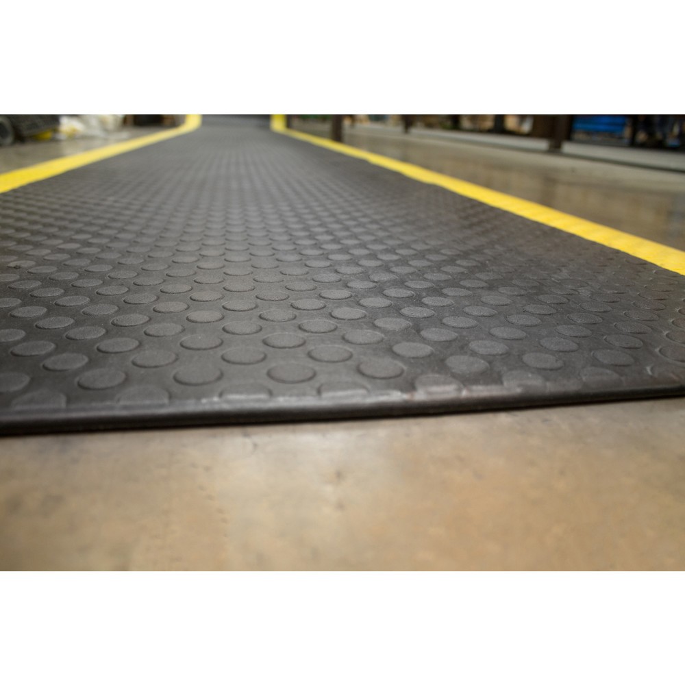 Produktabbildung Nr. 5: Tapis anti-fatigue COBA Orthomat® Dot, monocouche, noir/jaune, l × L 900 x mètre linéaire