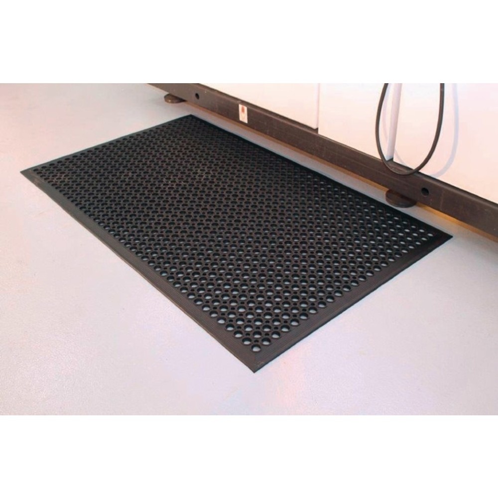 Produktabbildung Nr. 3: Revêtement de sol pour poste de travail COBA, noir caoutchouc, tapis prêt à l'emploi L 1 500 x l 900 x E 10 mm