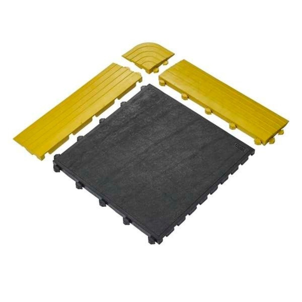 Illustration du produit: COBA Tapis anti-fatigue Fatigue Lock Premium, pièce de bordure, mâle, jaune