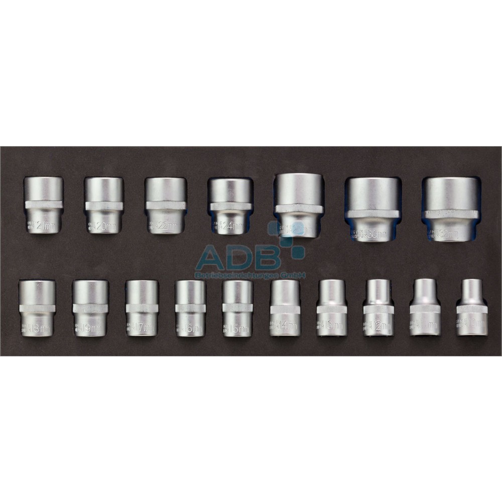 Produktabbildung Nr. 2: Insert pour servante d'atelier pour jeu de 17 clés à douilles 1/2 pouce
