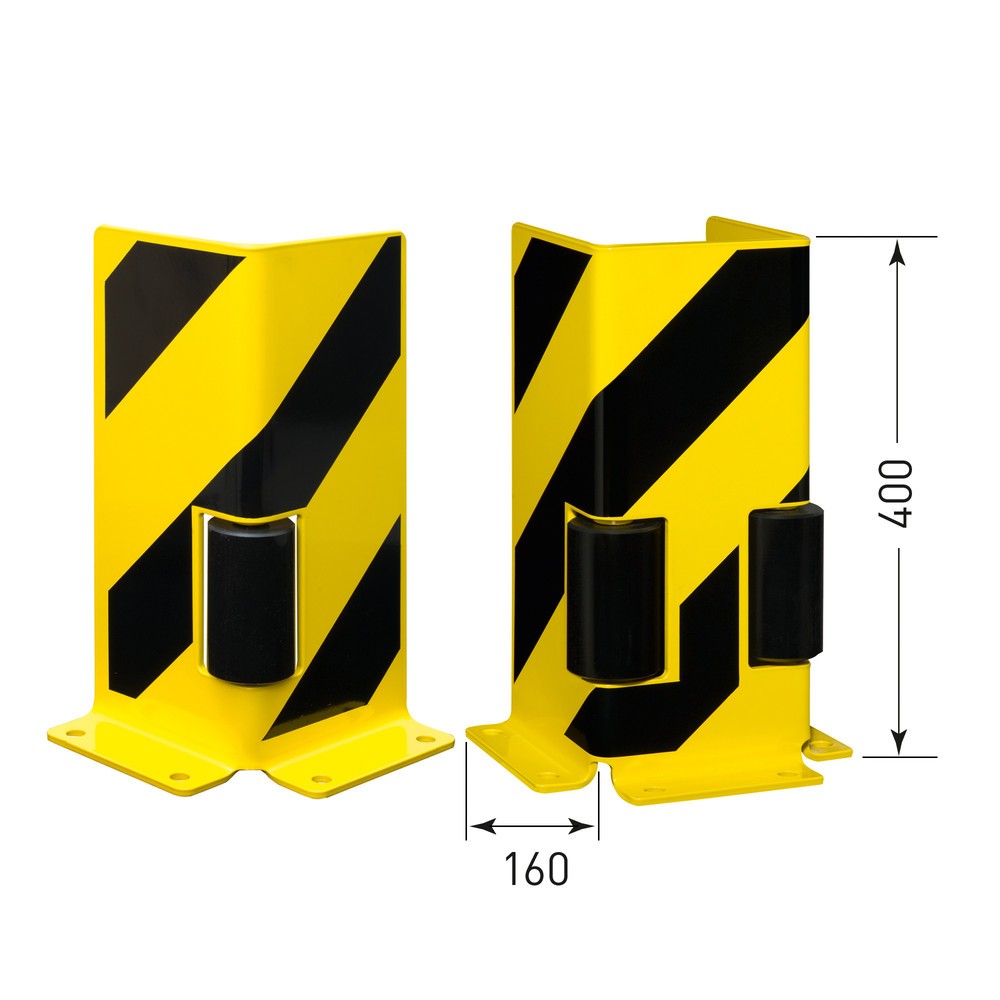 Produktabbildung Nr. 5: Protection contre les chocs avec rouleau absorbant, cornière profilée, H x l x P 400 x 160 x 160 mm