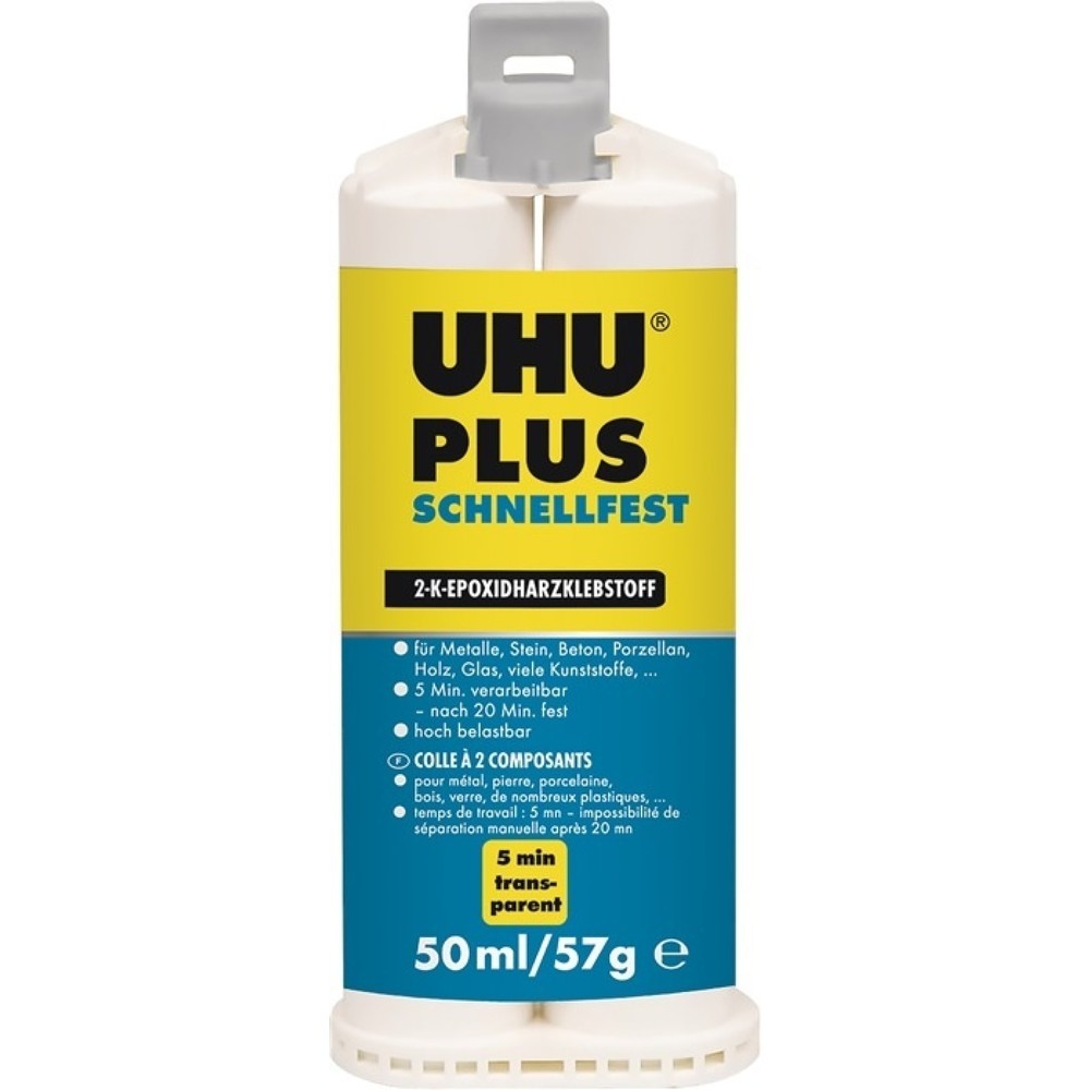 Illustration du produit: Colle époxy bi-composant PLUS SCHNELLFEST 15,5 g incolore double pulvérisateur U