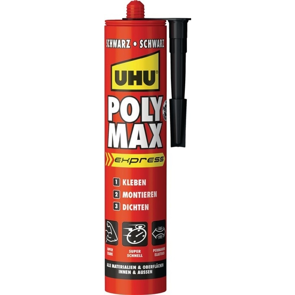 Illustration du produit: Adhésif/mastic UHU POLY MAX EXPRESS cartouche noire 425g