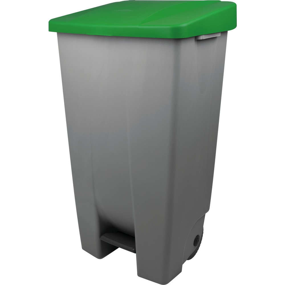 Produktabbildung Nr. 1: Collecteur de déchets à pédale helit « The Step Chief », 120 litres, vert