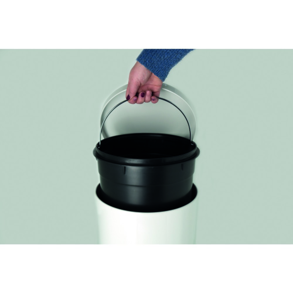Produktabbildung Nr. 3: Poubelle à pédale helit « The Silent », 5 litres, blanc