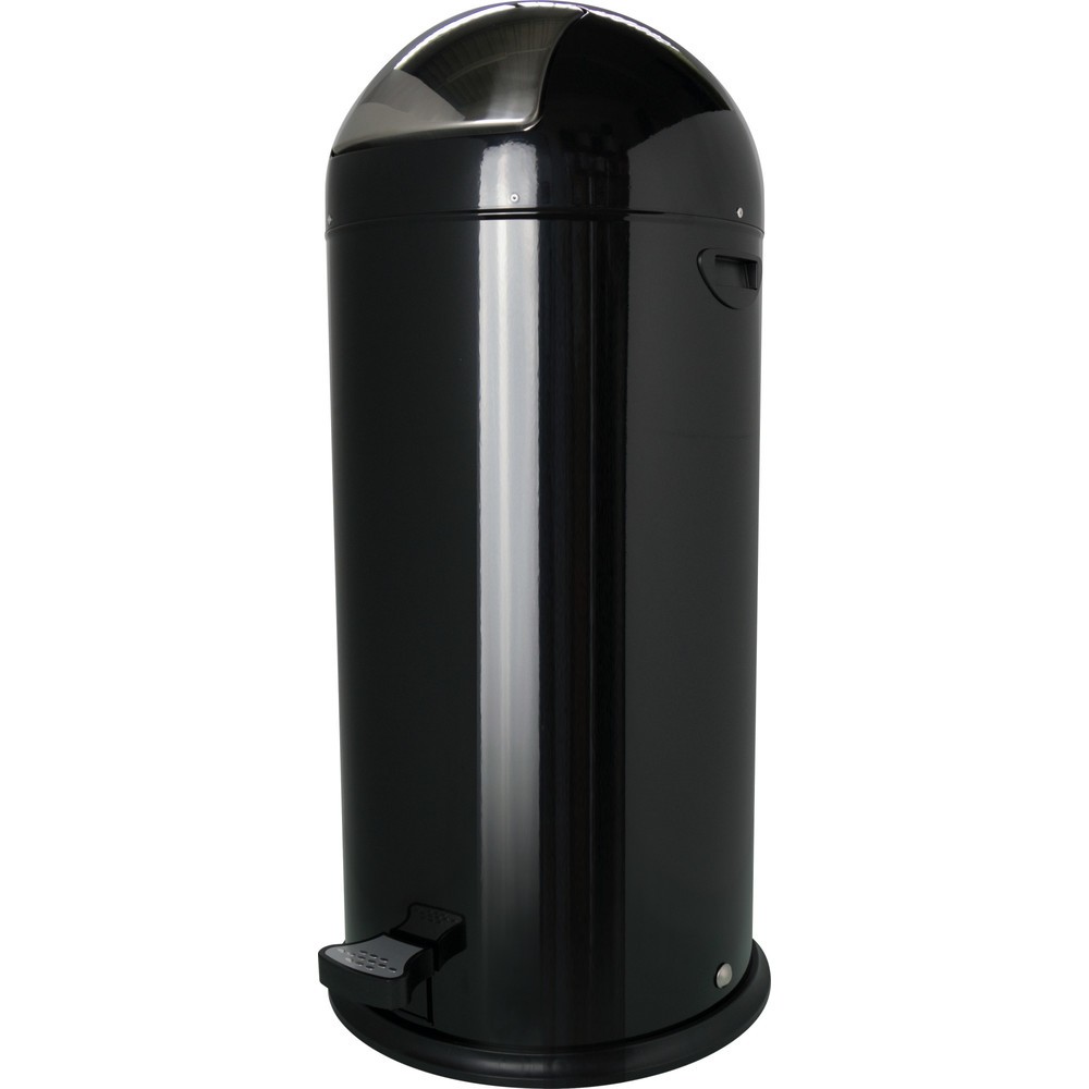 Illustration du produit: Collecteur de déchets à pédale helit « The Step Dome », 52 litres, noir