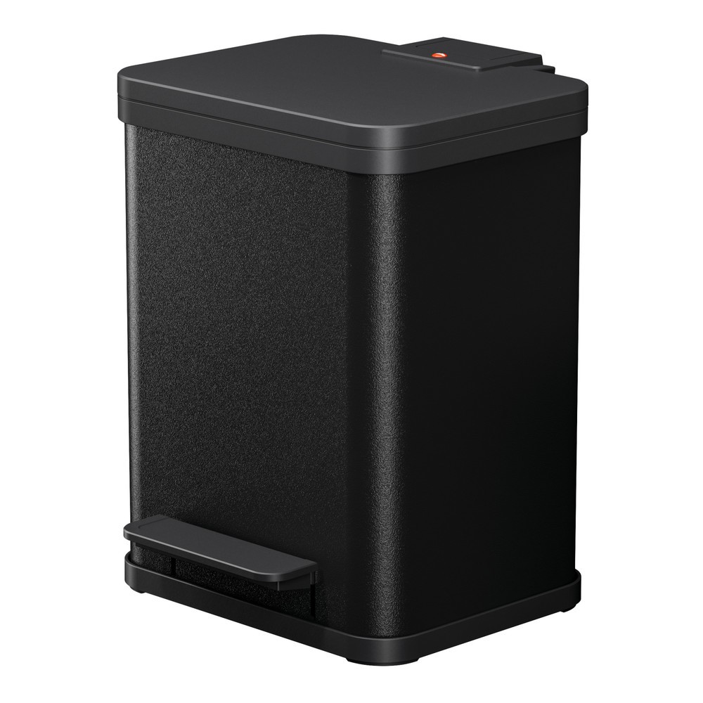 Produktabbildung Nr. 1: Hailo Collecteur de déchets à pédale Öko duo Plus M, 2 x 9 litres, mécanisme de fermeture amorti, noir foncé, mat