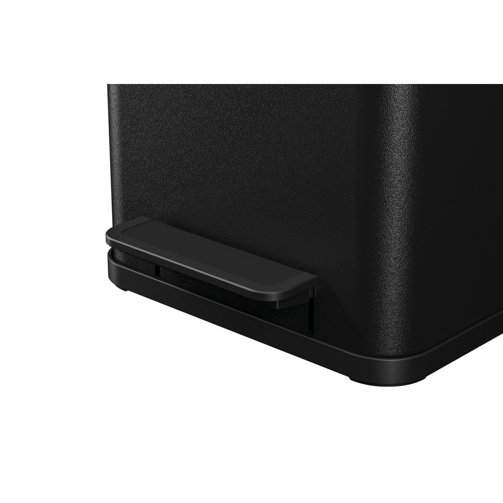 Produktabbildung Nr. 4: Hailo Collecteur de déchets à pédale Öko duo Plus M, 2 x 9 litres, mécanisme de fermeture amorti, noir foncé, mat