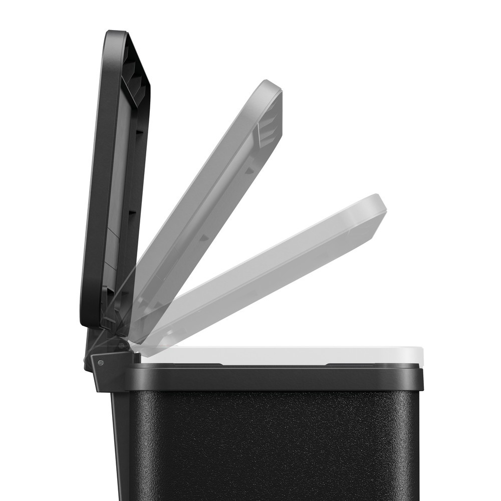 Produktabbildung Nr. 2: Collecteur de déchets à pédale Hailo Öko trio Plus L, 3 x 9 litres, mécanisme de fermeture amorti, noir foncé, mat