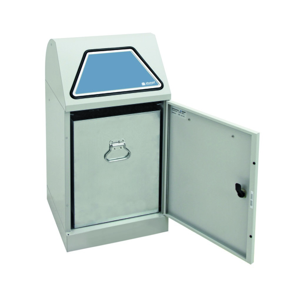 Produktabbildung Nr. 2: Collecteur de matériaux stumpf®, avec seau intérieur, tôle d'acier galvanisée, 45 litres, gris clair