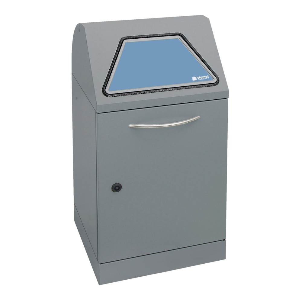 Produktabbildung Nr. 1: Collecteur de matériaux stumpf®, avec conteneur intérieur, tôle d'acier galvanisée, 45 litres, aluminium gris