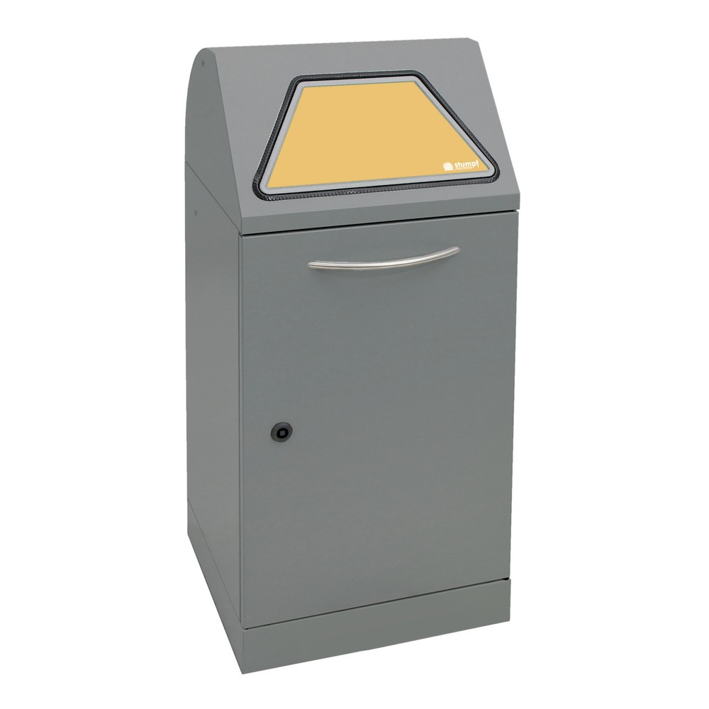 Produktabbildung Nr. 1: Collecteur de matériaux stumpf®, avec conteneur intérieur, tôle d'acier galvanisée, 60 litres, aluminium gris