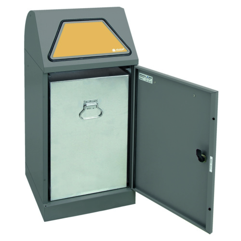 Produktabbildung Nr. 3: Collecteur de matériaux stumpf®, avec conteneur intérieur, tôle d'acier galvanisée, 60 litres, aluminium gris