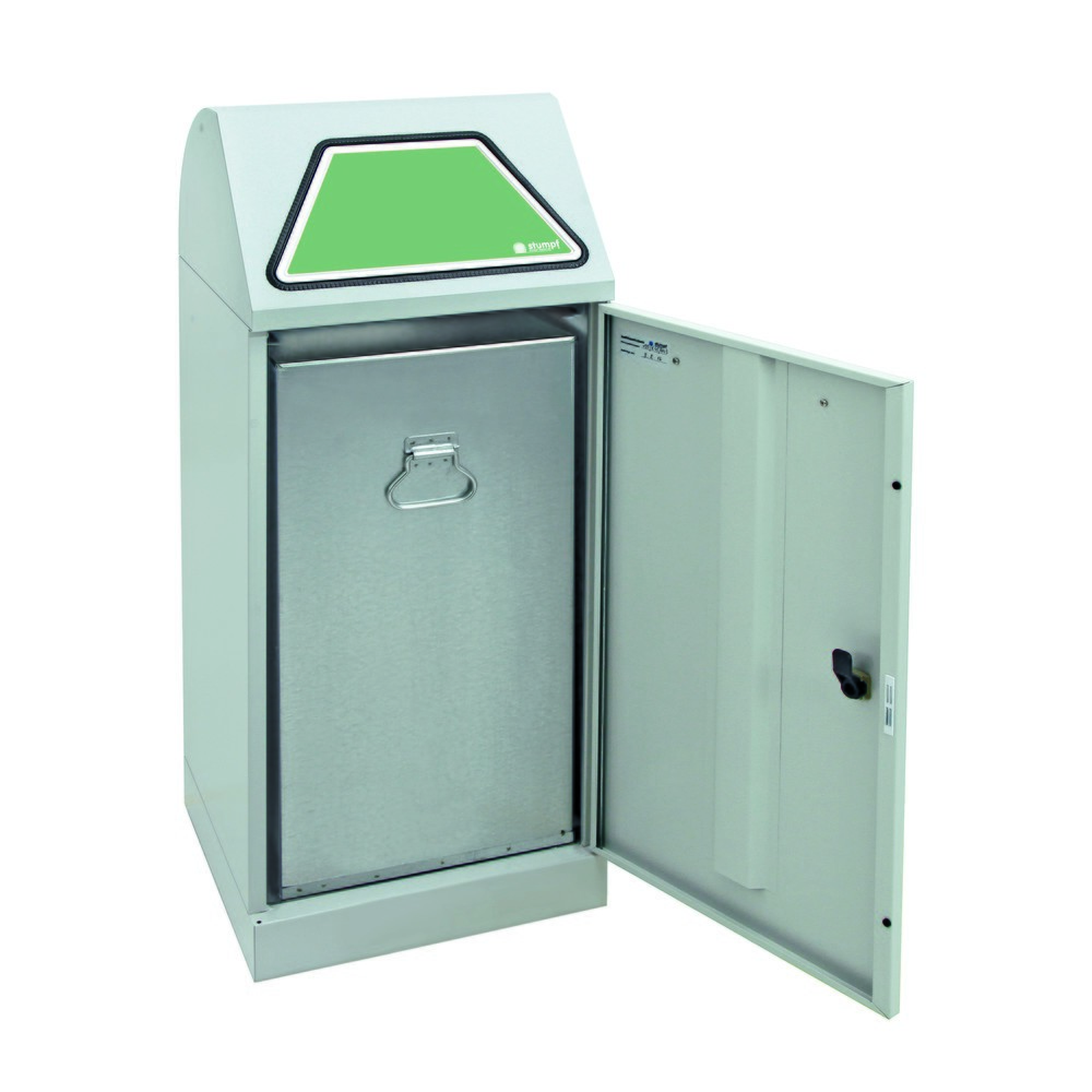 Produktabbildung Nr. 3: Collecteur de matériaux stumpf®, avec seau intérieur, tôle d'acier galvanisée, 75 litres, gris clair