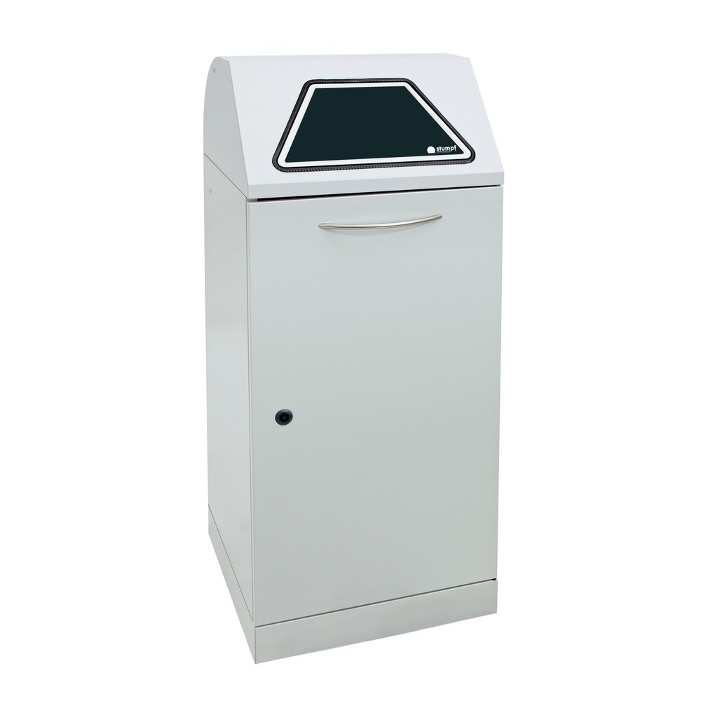 Produktabbildung Nr. 1: Collecteur de matériaux stumpf®, avec seau intérieur, tôle d'acier galvanisée, 120 litres, gris clair