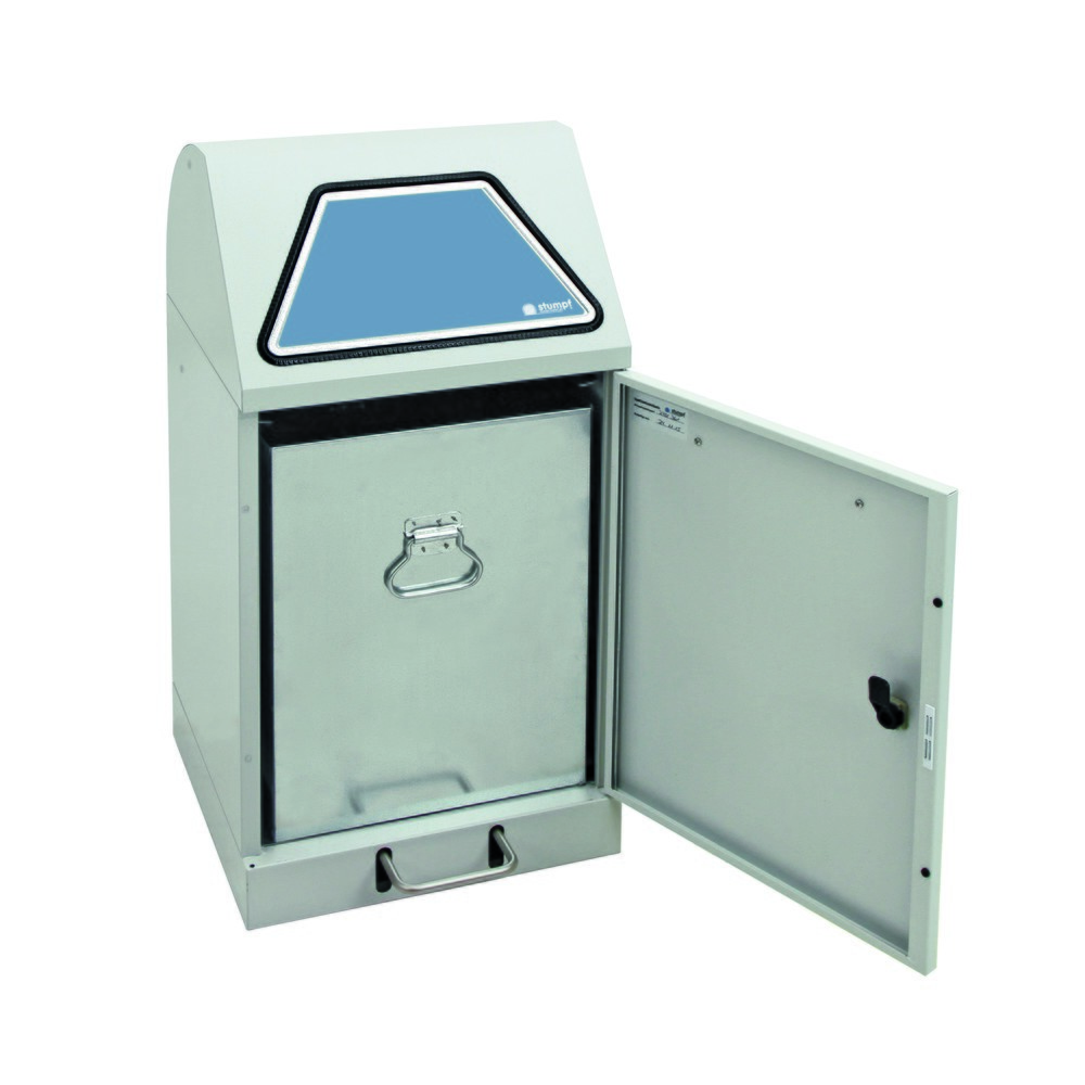 Produktabbildung Nr. 3: Collecteur de matériaux stumpf® à pédale, avec conteneur intérieur, tôle d'acier galvanisée, 45 litres, gris clair