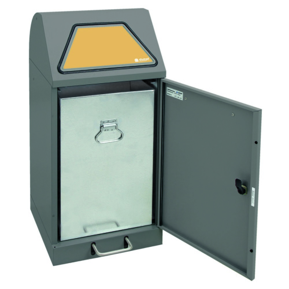 Produktabbildung Nr. 3: Collecteur de matériaux stumpf® à pédale, avec conteneur intérieur, tôle d'acier galvanisée, 60 litres, aluminium gris