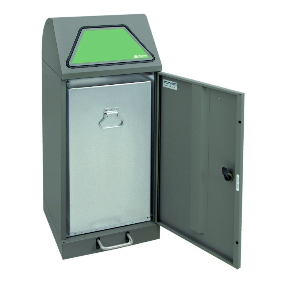 Produktabbildung Nr. 3: Collecteur de matériaux stumpf® à pédale, avec conteneur intérieur, tôle d'acier galvanisée, 75 litres, aluminium gris