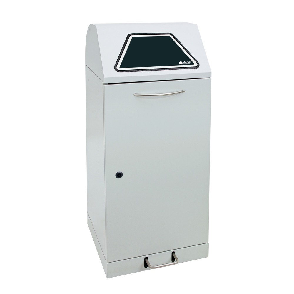 Produktabbildung Nr. 1: Collecteur de matériaux stumpf® à pédale, avec conteneur intérieur, tôle d'acier galvanisée, 120 litres, gris clair