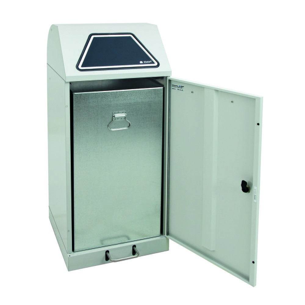 Produktabbildung Nr. 3: Collecteur de matériaux stumpf® à pédale, avec conteneur intérieur, tôle d'acier galvanisée, 120 litres, gris clair