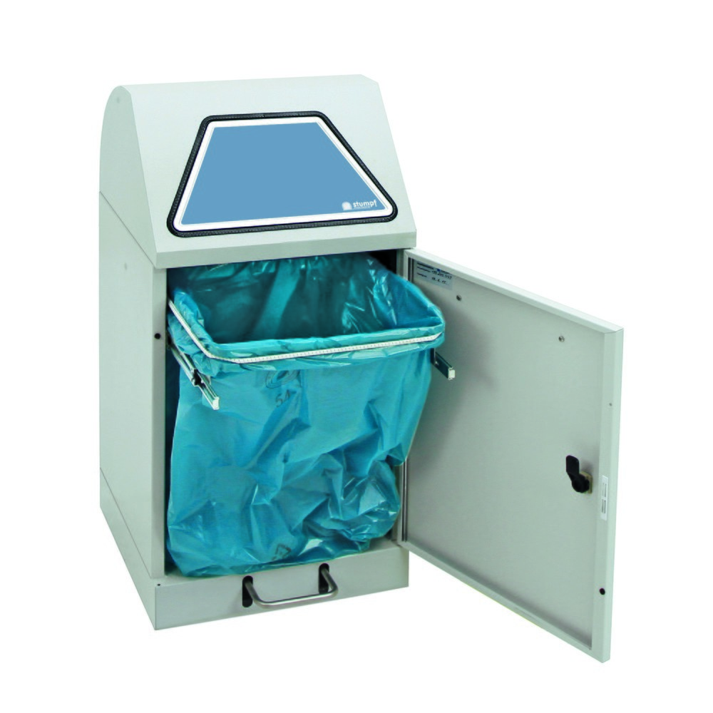 Produktabbildung Nr. 5: Collecteur de matériaux stumpf® avec pédale, support pour sacs poubelle, tôle d'acier galvanisée, 45 litres, gris clair