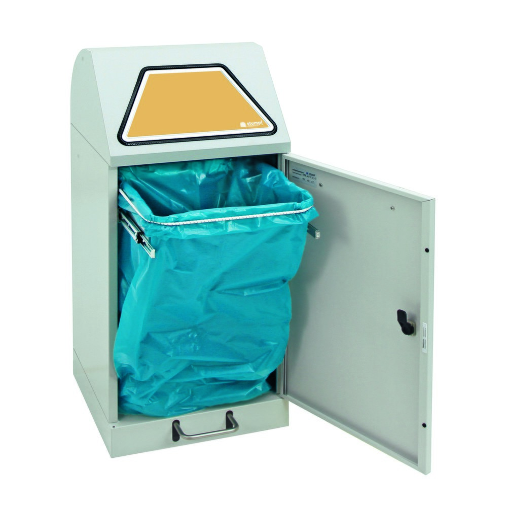 Produktabbildung Nr. 5: Collecteur de matériaux stumpf® avec pédale, support pour sacs poubelle, tôle d'acier galvanisée, 60 litres, gris clair
