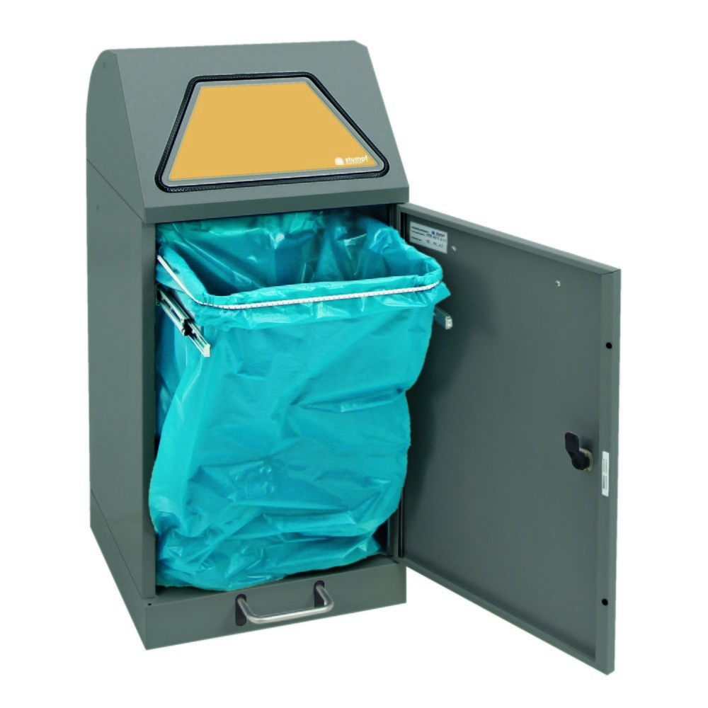 Produktabbildung Nr. 5: Collecteur de matériaux stumpf® à pédale, avec support pour sacs poubelle, tôle d'acier galvanisée, 60 litres, aluminium gris