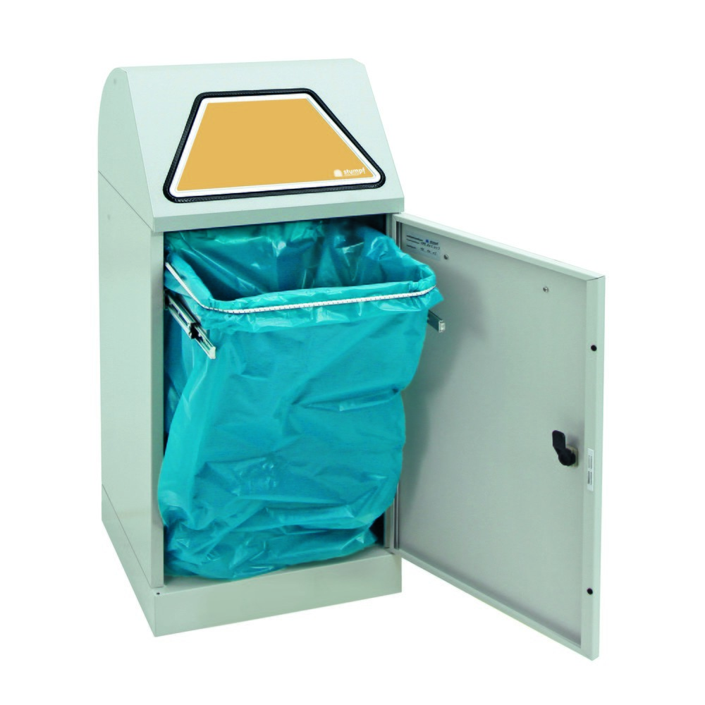 Produktabbildung Nr. 4: Collecteur de matériaux stumpf®, avec support pour sacs poubelle, tôle d'acier galvanisée, 60 litres, gris clair