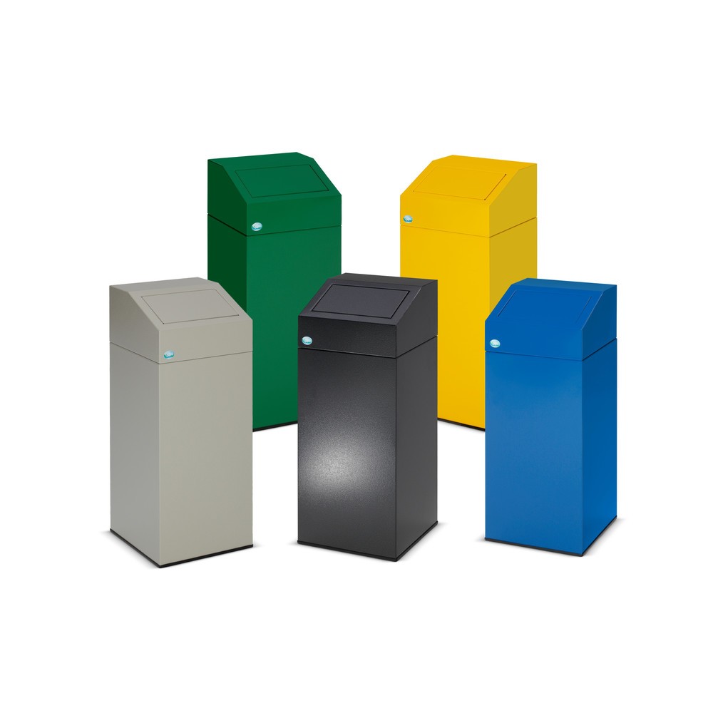 Illustration du produit: Collecteur de déchets VAR®, 82 litres, à fermeture automatique, vert émeraude