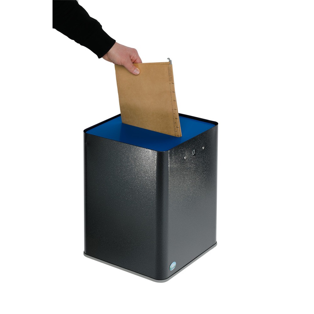 Produktabbildung Nr. 3: Collecteur de papier VAR ® P40, conforme RGPD, argent antique / bleu