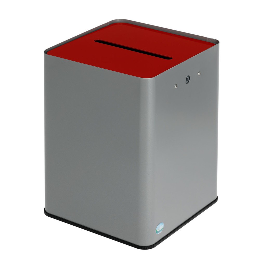 Illustration du produit: Collecteur de papier VAR ® P40, conforme RGPD, argent / rouge