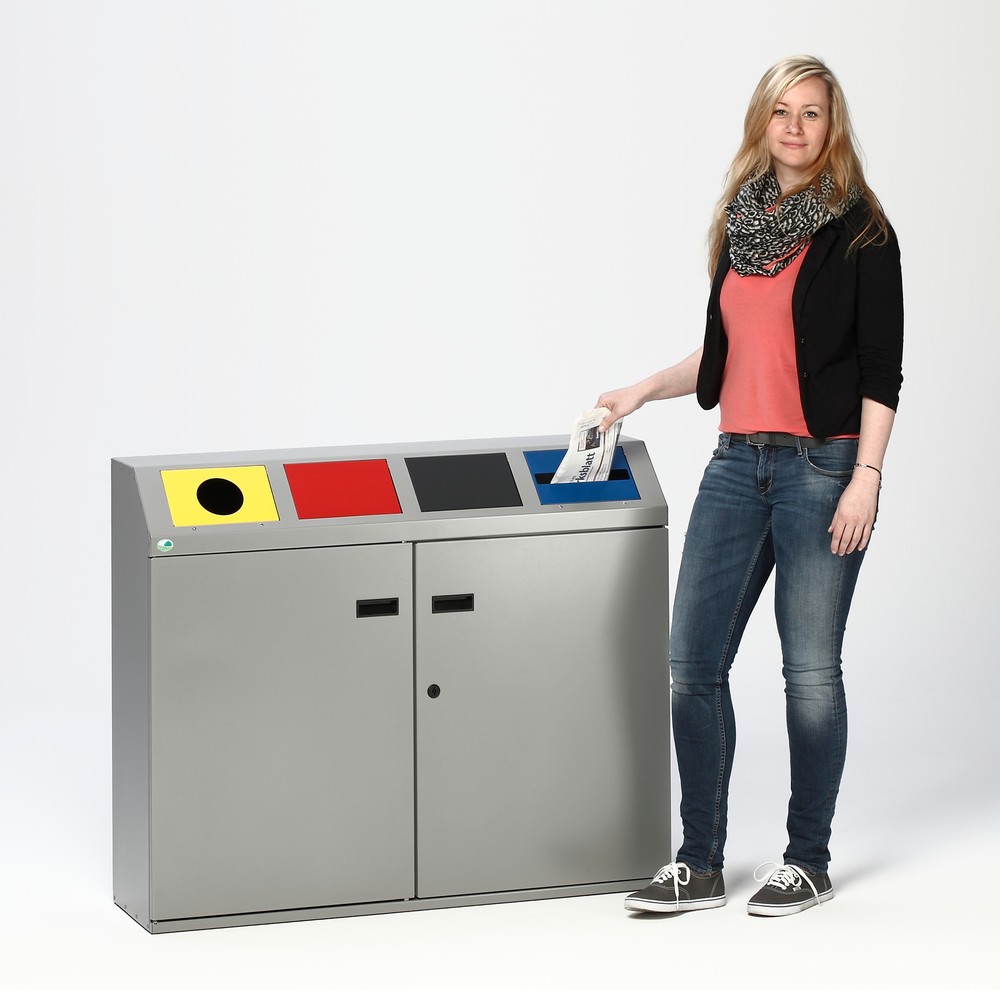 Produktabbildung Nr. 3: Collecteur de recyclage VAR®, 4x 50 litres, avec porte battante et cuve intérieure