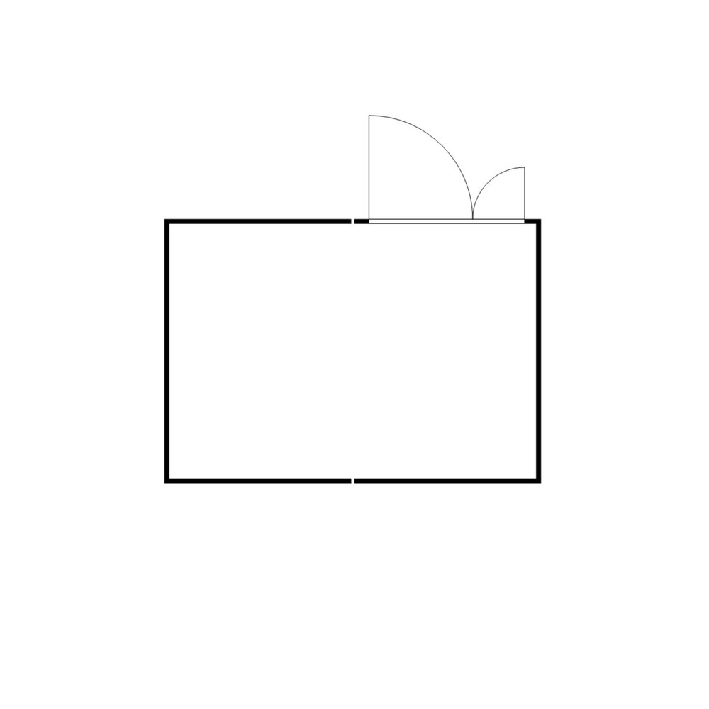 N° de l'image du produit 2 : Combinaison de conteneurs de matériel FLADAFI® 12 m², démontés, sans fond, dimensions extérieures 3 050x4 340x2 115 mm, porte à doubles battants (division asymétrique), au centre du module