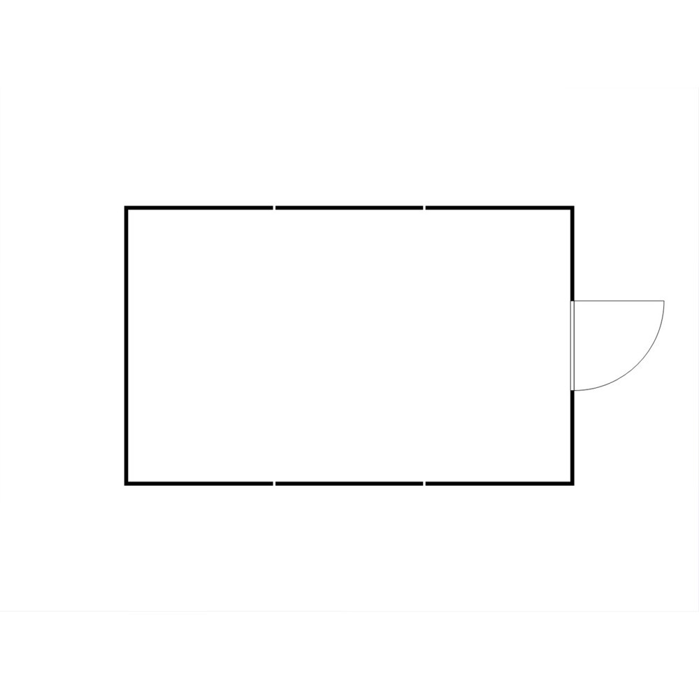 N° de l'image du produit 2 : Combinaison de conteneurs de matériel FLADAFI® 25 m², isolés, avec plancher en bois, dimensions extérieures 4 050x6 520x2 405 mm, porte à un battant, au centre du côté avant