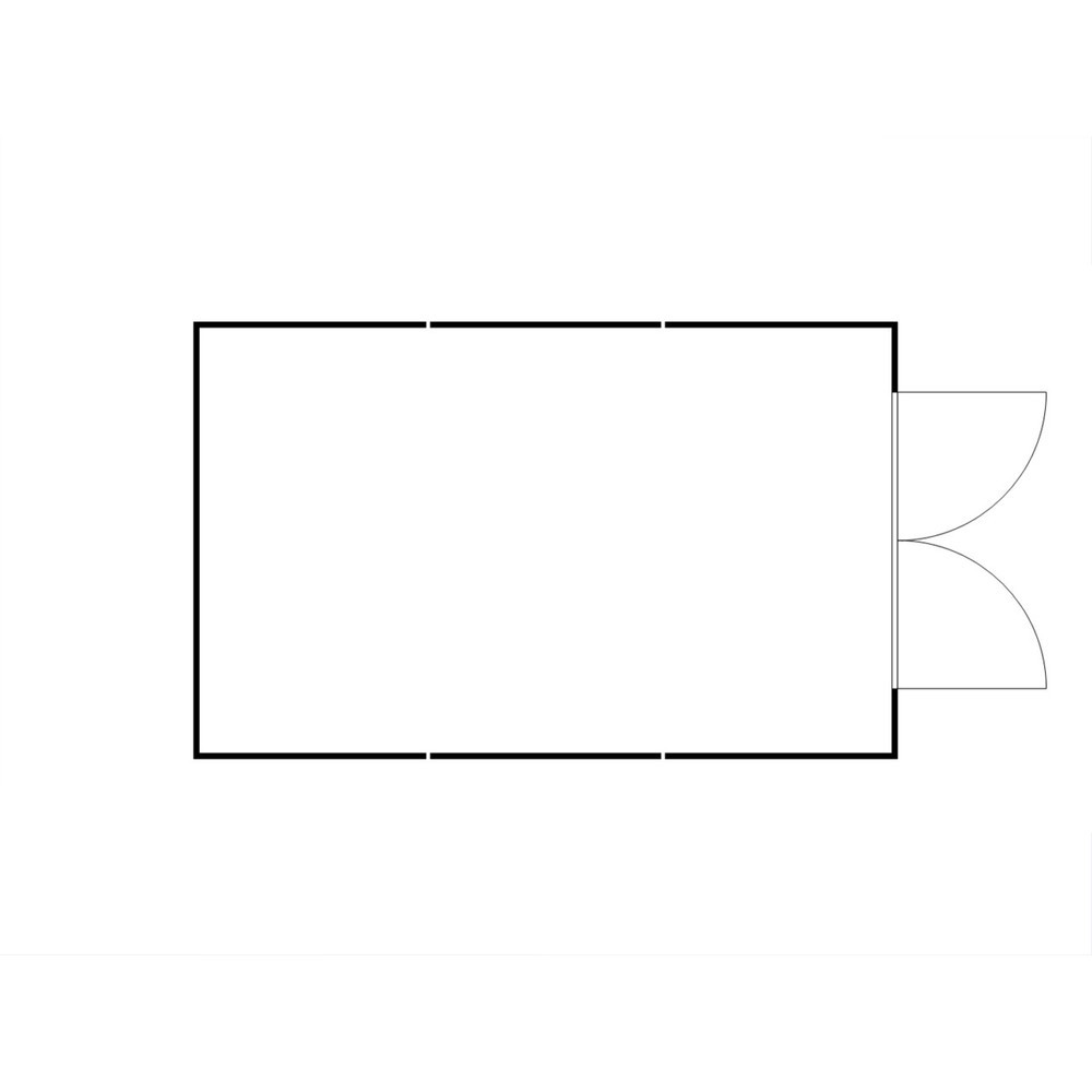 N° de l'image du produit 2 : Combinaison de conteneurs pour substances dangereuses SAFE Tank 3500 WGK 1-3, isolés, prémontés, revêtement plastique RAL 9002, dimensions extérieures 4 050x6 520x2 510 mm, porte à doubles battants (division asymétrique), au centre dans le