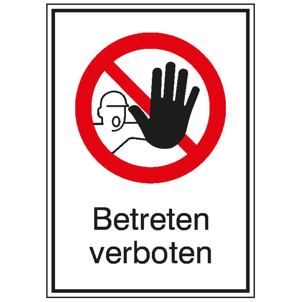 Illustration du produit:  Défense d’entrer », H x l 371 x 262 mm, aluminium