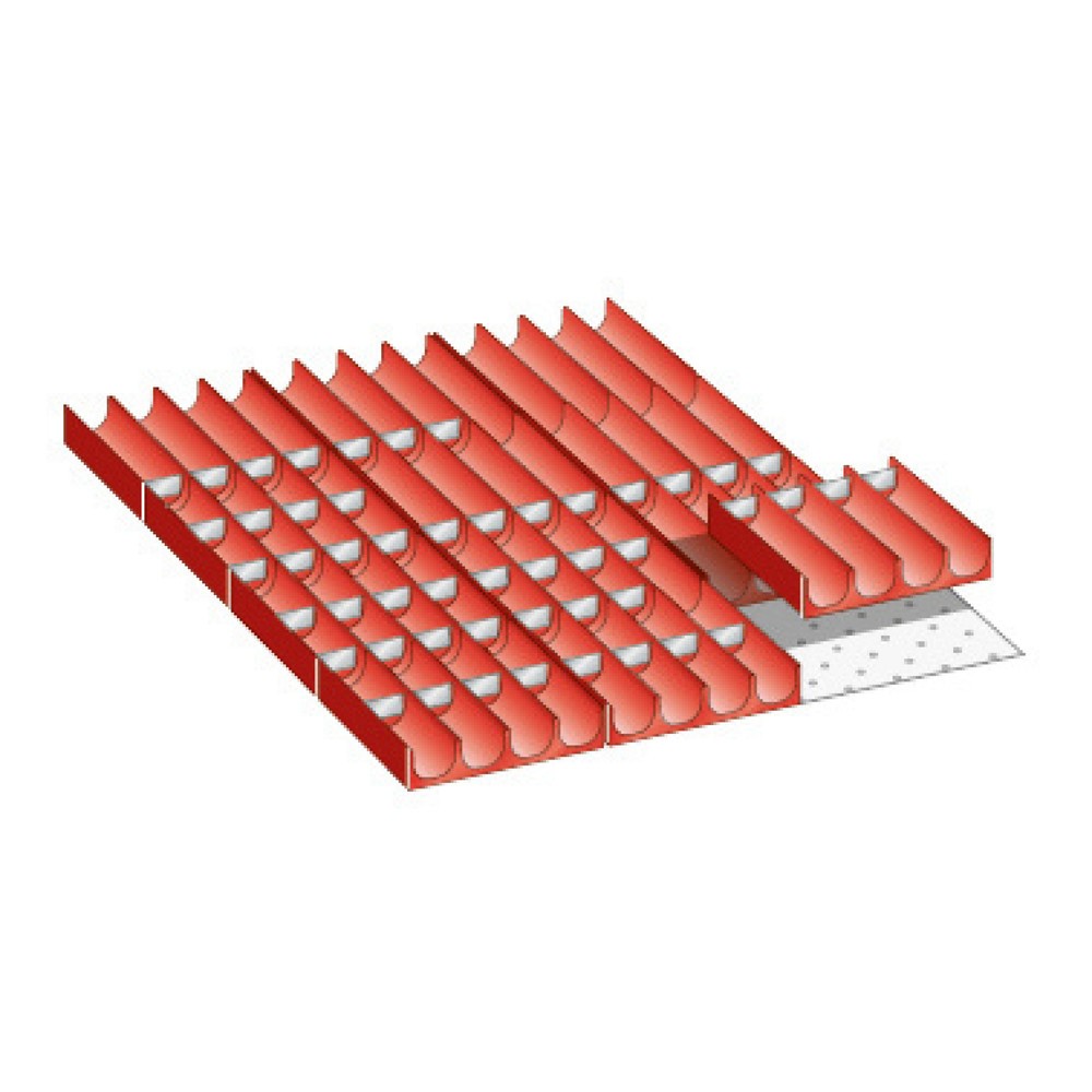 Illustration du produit: Compartiments creux pour armoires à tiroirs LISTA avec 12 cavités, pour hauteur de façade 50 mm