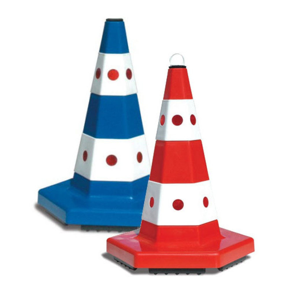 Illustration du produit: Cône de signalisation en PP, hexagonal, hauteur de 500 mm, rouge