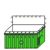 Containerbag Asbest und Mineralwolle, mit Verschluss und Haltebändern