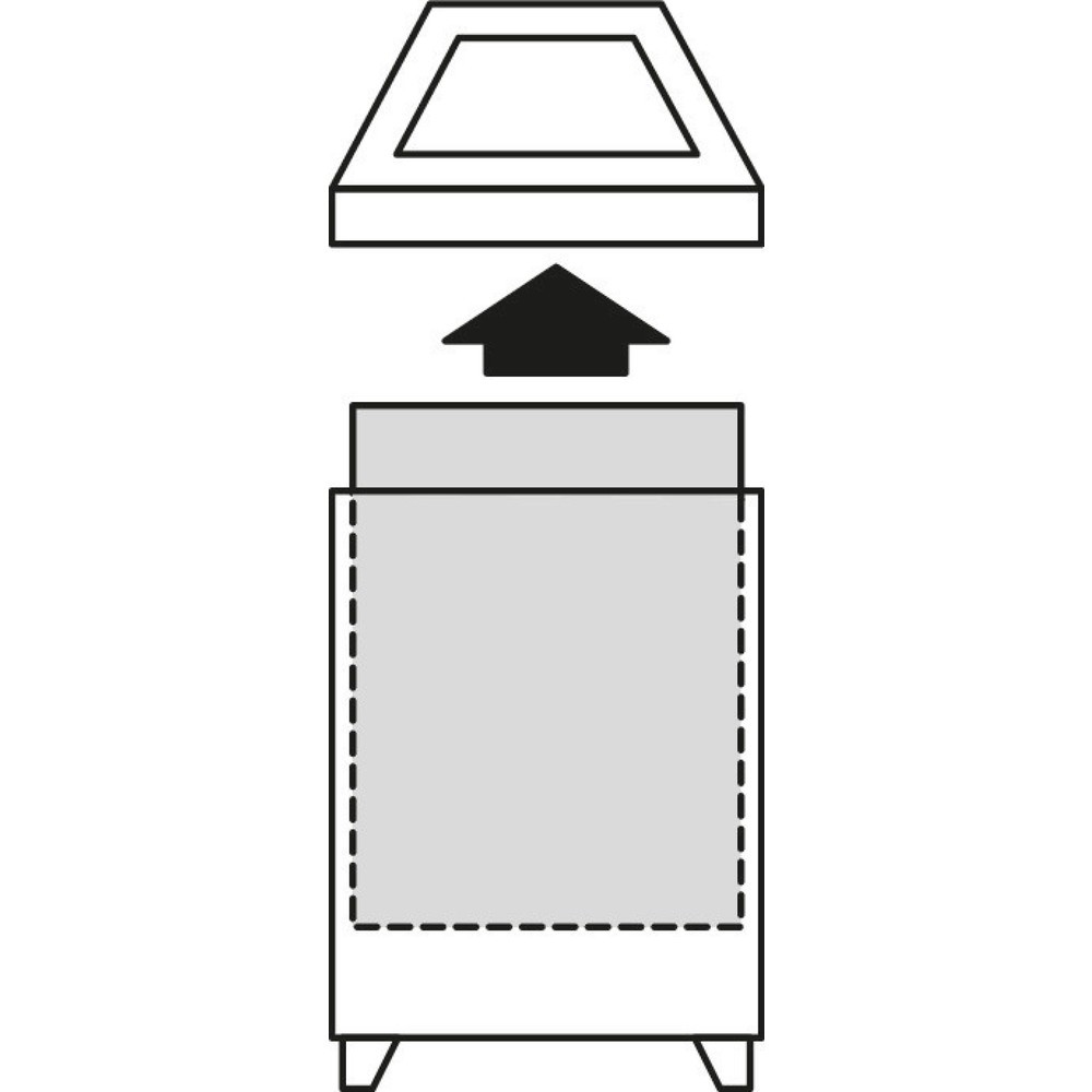 Produktabbildung Nr. 2: Conteneur à déchets AB 100, tôle d'acier, argent clair, 95 litres