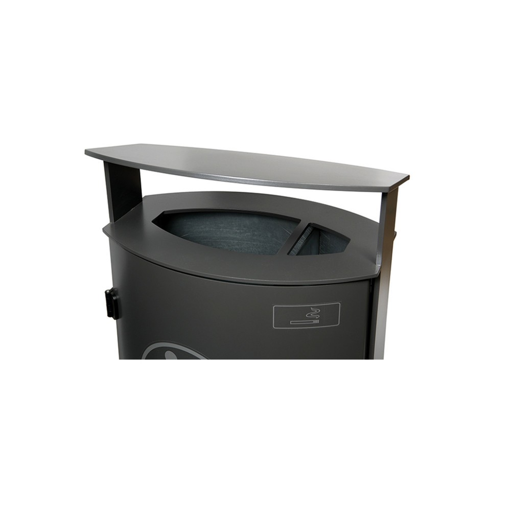 Produktabbildung Nr. 2: Poubelle RENNER avec capot biseauté et cendrier modèle 7092, 70 litres, cobalt bleu