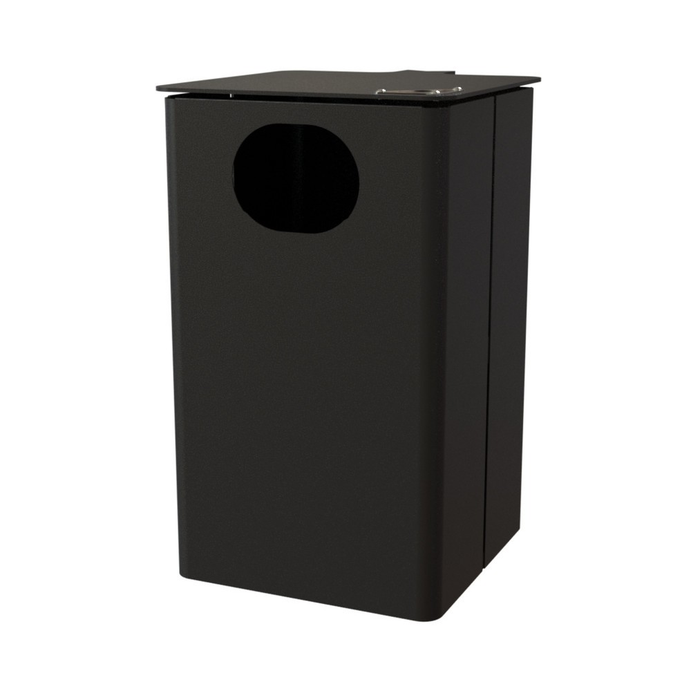 Produktabbildung Nr. 1: Conteneur à déchets RENNER, modèle 7044, rectangulaire, 35 litres, sans cendrier, anthracite/fer micacé