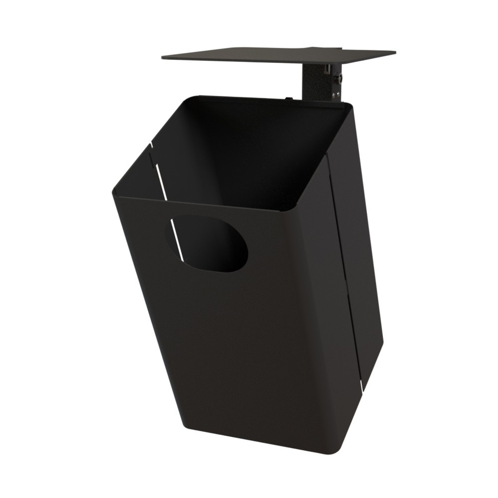 Produktabbildung Nr. 2: Conteneur à déchets RENNER, modèle 7044, rectangulaire, 35 litres, sans cendrier, anthracite/fer micacé