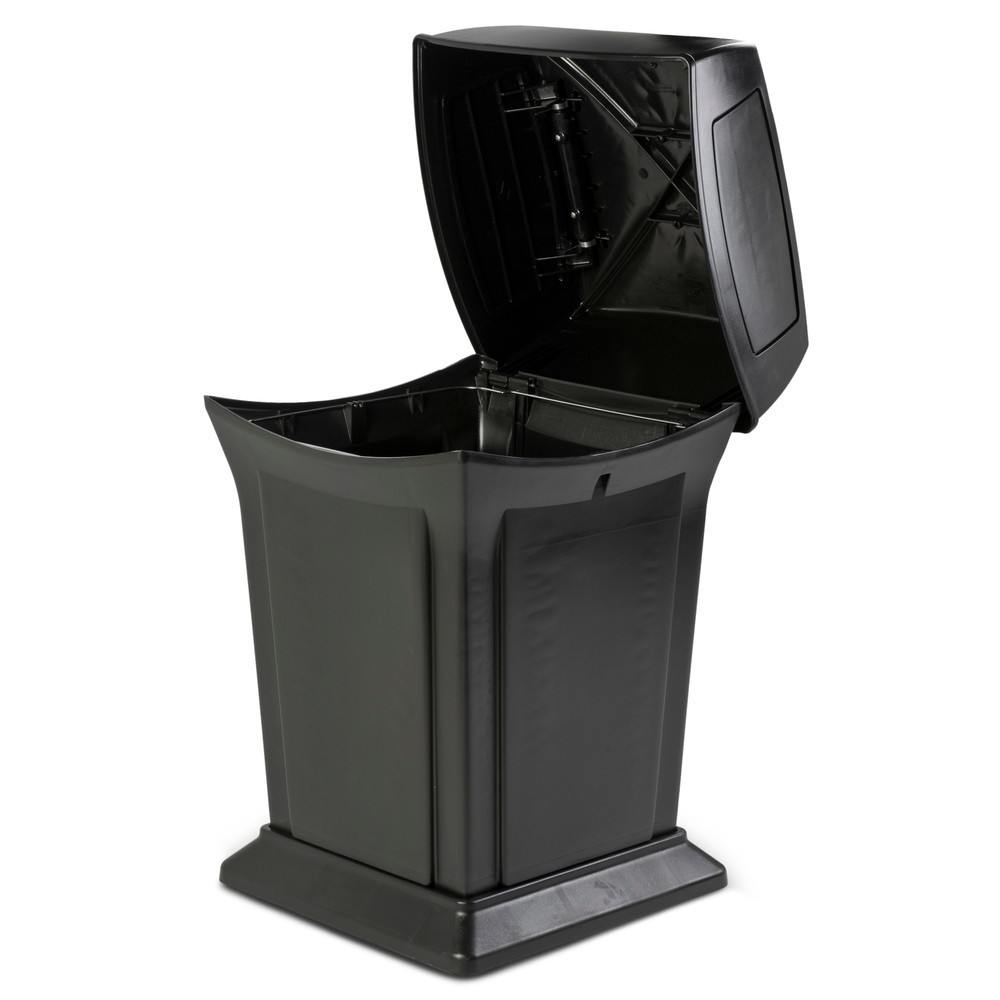 N° de l'image du produit 2 : Conteneur à déchets Rubbermaid Ranger®, 4 orifices d’insertion, 170,3 l, noir